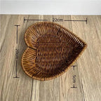 EMESA HOME Woven Rattan Basket – Imitation Rattan Serving Basket for Bread, Fruit, Vegetables, Restaurant Tabletop Display & Home Use - EMESA HOME™
