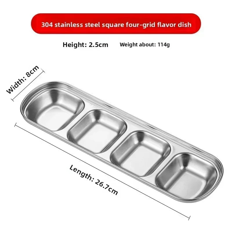 EMESA HOME Small Stainless Steel Sauce Bowl – Korean Style Multifunctional Dipping Dish for Kitchen Barbecue and Dinner - EMESA HOME™