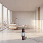 Watch with brown leather strap and silver case on a white background, featuring the brand 'SANDA'.
