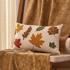 EMESA HOME Autumn Embroidered Farmhouse Decorative Cushion Cover