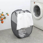 EMESA HOME Folding Mesh Laundry Basket with Handles – Breathable Clothes, Toy, and Sundries Storage Hamper for Home Use - EMESA HOME™