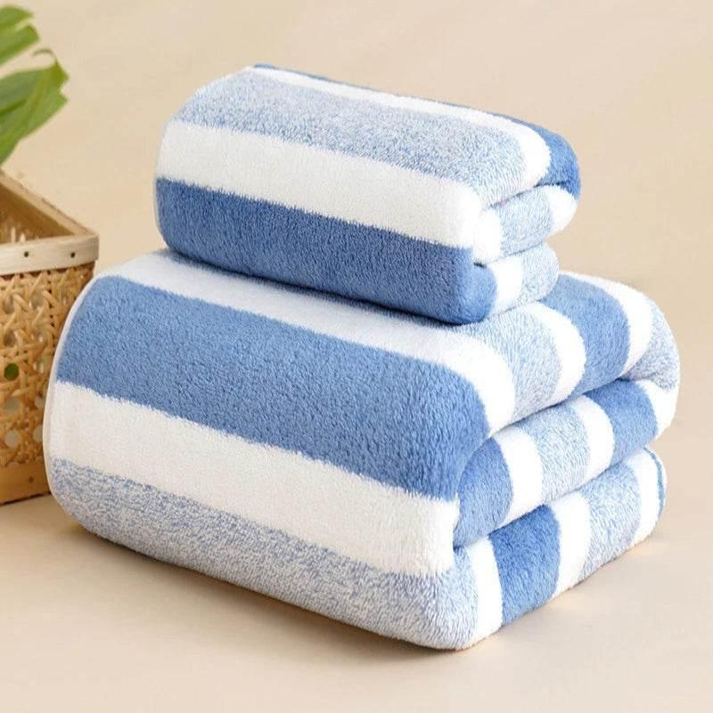 EMESA HOME Bamboo Charcoal Coral Velvet Bath Towel – Thickened, Super Absorbent & Quick-Drying for Bathroom Use - EMESA HOME™