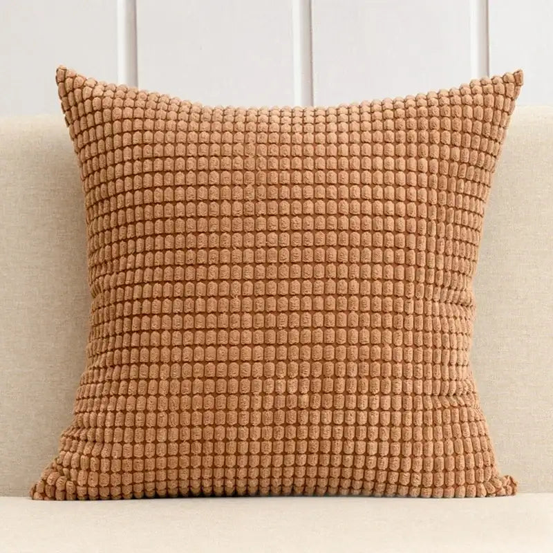 EMESA HOME Soft Corduroy Corn Grain Decorative Cushion Cover for Sofa, Bedroom & Living Room