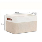 EMESA HOME Cotton Linen Folding Storage Basket – Organizer for Toys, Clothes, Sundries – Cabinet Bag, Collapsible Laundry Hamper for Home Use - EMESA HOME™