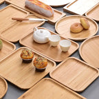 EMESA HOME Beech Wood Serving Plate – Oval & Rectangular Wooden Tray for Fruit, Desserts, Candy & Home Tableware