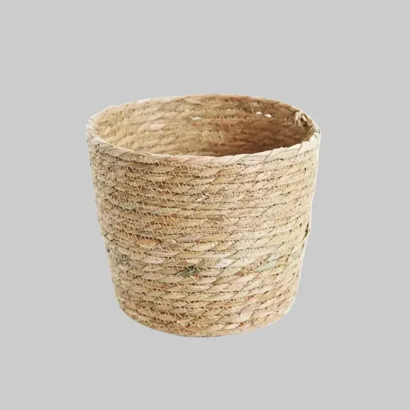 EMESA HOME Natural Woven Rattan Planter Basket – Rustic Garden Flower Pot Cover (Mini/S/M/L) - EMESA HOME™