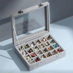EMESA HOME Premium Velvet Jewelry Box with Large Capacity for Earrings, Rings, Necklaces and Nail Art Decorations, Jewelry Organizer Case - EMESA HOME™