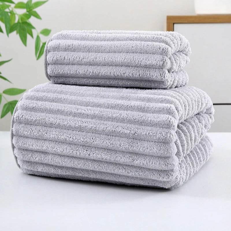EMESA HOME Bamboo Charcoal Coral Velvet Bath Towel – Thickened, Super Absorbent & Quick-Drying for Bathroom Use - EMESA HOME™