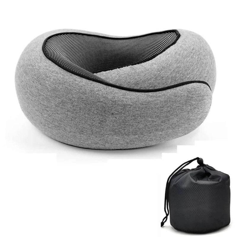 EMESA HOME Travel Neck Pillow Memory Foam U-shaped Pillow Snail Style Travel Neck Support Portable Adjustable Soft Noon Break Sleep Pillows - EMESA HOME™