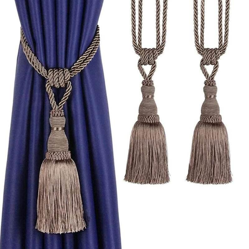 EMESA HOME Handmade Curtain Tiebacks Elegant Rope Tassel Holdbacks for Drapes and Room Décor Accessories - EMESA HOME™