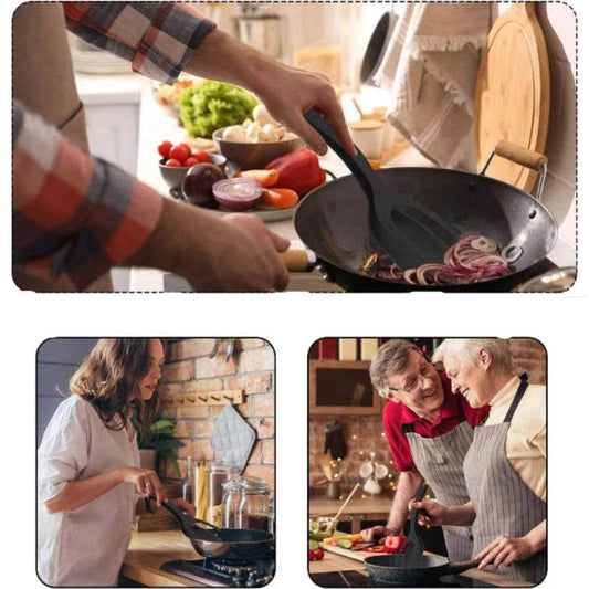 EMESA HOME 2-in-1 Flip Spatula Tongs – Non-Stick Nylon Egg, Pancake, Fish & Omelet Flipper Tool