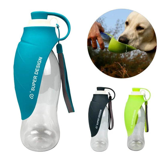 EMESA HOME 580ml Portable Pet Water Bottle – Silicone Travel Dog Bowl for Cats & Puppies, Outdoor Drinking Dispenser