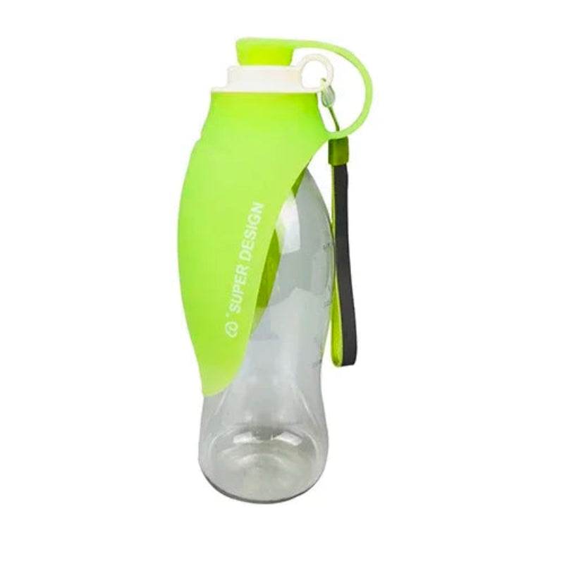 EMESA HOME 580ml Portable Pet Water Bottle – Silicone Travel Dog Bowl for Cats & Puppies, Outdoor Drinking Dispenser Green 580 ml