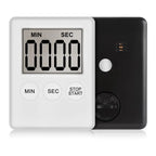 A digital countdown timer shown in two color options: a white version in the foreground displaying '00:00' and a black version behind it, both on a clean white background.