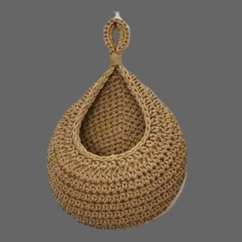 EMESA HOME Wall Decor Hanging Basket, Bohemian Woven Basket Planting Planter Container Teardrop Shape Suitable for Vegetables and Fruits - EMESA HOME™
