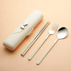 EMESA HOME Portable Stainless Steel Cutlery Set – 304 Camping Chopsticks Fork Spoon Outdoor Picnic Dinner Set - EMESA HOME™