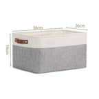 EMESA HOME Cotton Linen Folding Storage Basket – Organizer for Toys, Clothes, Sundries – Cabinet Bag, Collapsible Laundry Hamper for Home Use - EMESA HOME™