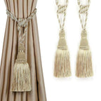 EMESA HOME Handmade Curtain Tiebacks Elegant Rope Tassel Holdbacks for Drapes and Room Décor Accessories - EMESA HOME™