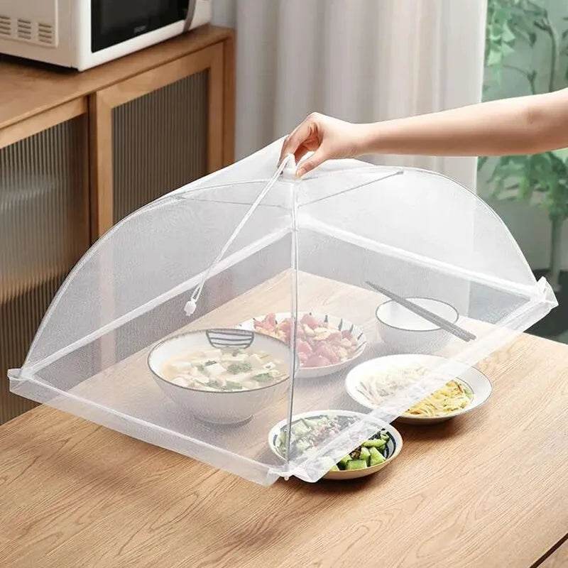 EMESA HOME Folding Mesh Food Cover, Washable, Insect-Proof Dish Cover, Protective Table Cover for Home & Kitchen