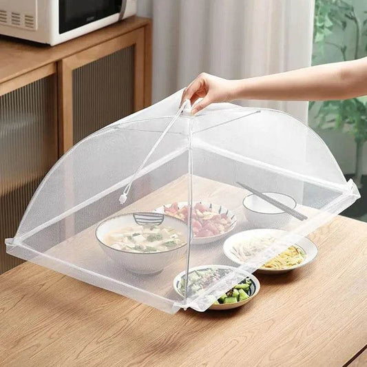 EMESA HOME Folding Mesh Food Cover, Washable, Insect-Proof Dish Cover, Protective Table Cover for Home & Kitchen