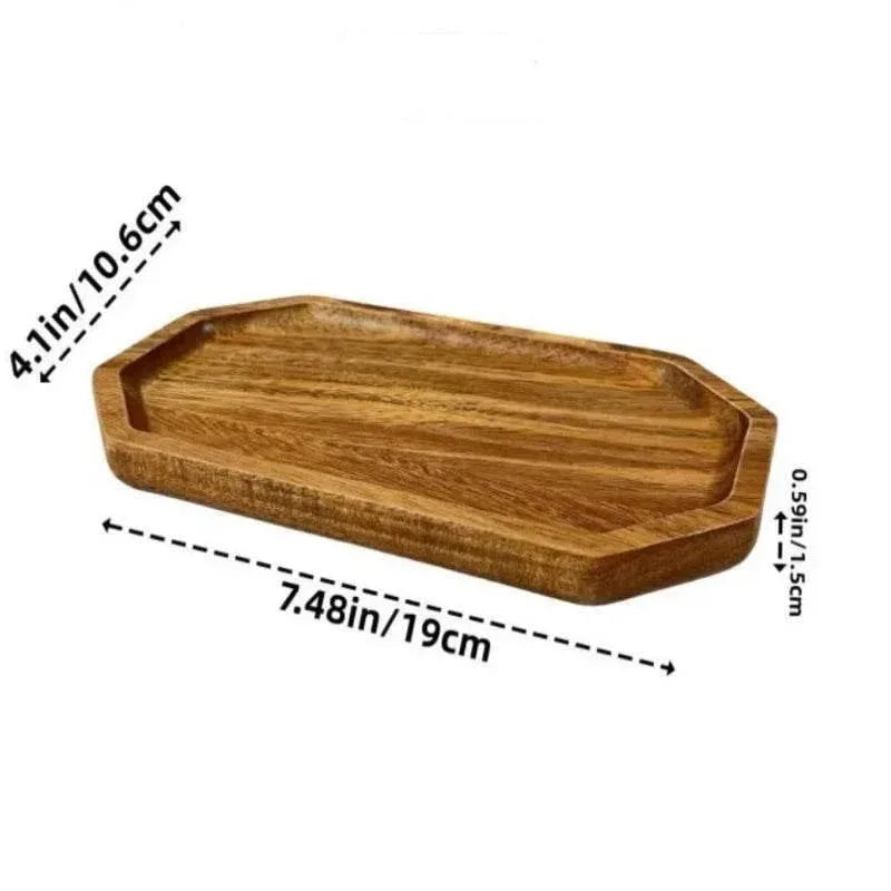 EMESA HOME Japanese Solid Wood Fruit Plate, Multi-Size Wooden Tray, High-Quality Fruit & Snack Serving Tray - EMESA HOME™