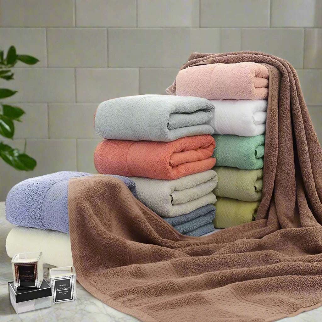 EMESA HOME-100% Cotton Face Towel - Absorbent, Pure Hand Wash, Hair Shower, Microfiber Towel, Bathroom, Family, Hotel