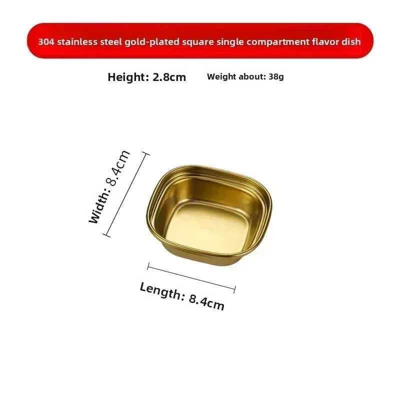 EMESA HOME Small Stainless Steel Sauce Bowl – Korean Style Multifunctional Dipping Dish for Kitchen Barbecue and Dinner - EMESA HOME™