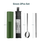 EMESA HOME 304 Stainless Steel Portable Cutlery Set – Travel Flatware with Knife, Fork, Spoon & Storage Box