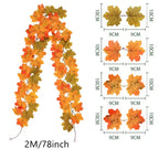 EMESA HOME 200CM Artificial Maple Leaf Garland Vine for Autumn Decor