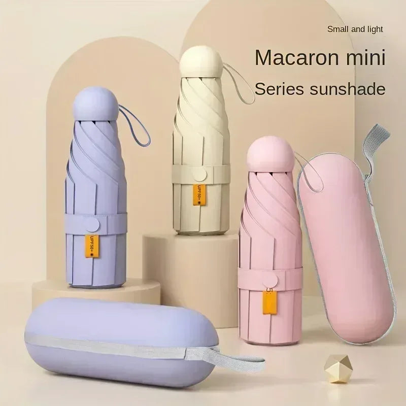 EMESA HOME Compact Foldable Mini Umbrella – Portable Lightweight Travel Umbrella with UV Protection for Sun & Rain - EMESA HOME™