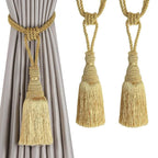 EMESA HOME Handmade Curtain Tiebacks Elegant Rope Tassel Holdbacks for Drapes and Room Décor Accessories - EMESA HOME™