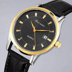 EMESA HOME Men's Luxury Quartz Watch – Simple Leather Strap Fashion Business Wristwatch for Men - EMESA HOME™