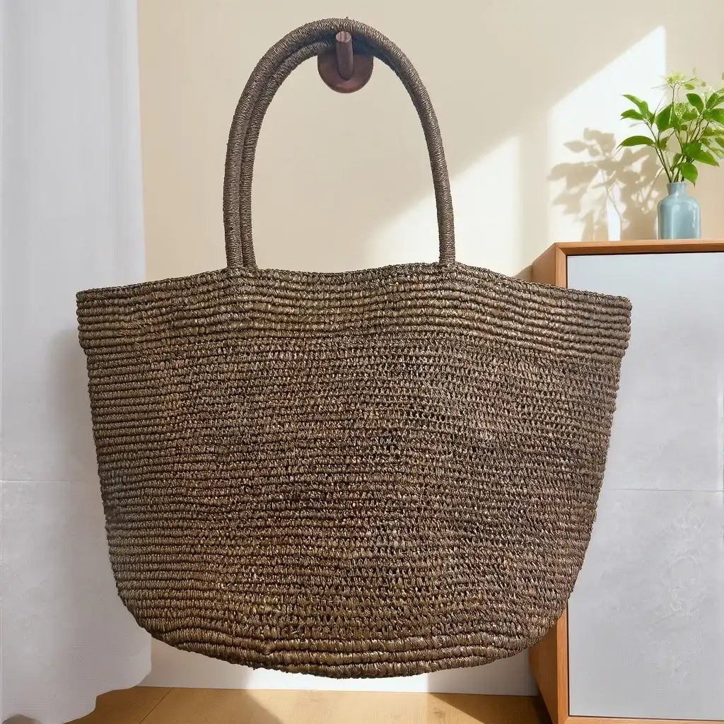 EMESA HOME 2026 Women’s Raffia Woven Tote Bag – Large Capacity Summer Shoulder Bag for Beach, Travel & Vacation