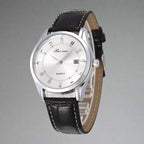 EMESA HOME Men's Luxury Quartz Watch – Simple Leather Strap Fashion Business Wristwatch for Men - EMESA HOME™