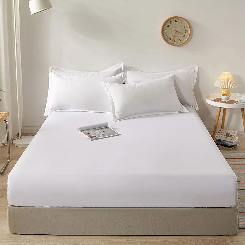 The EMESA HOME 100% Cotton Fitted Sheet with Elastic Bands is a versatile and high-quality mattress cover designed for various bed sizes, ensuring a secure and non-slip fit. - Emesa Home