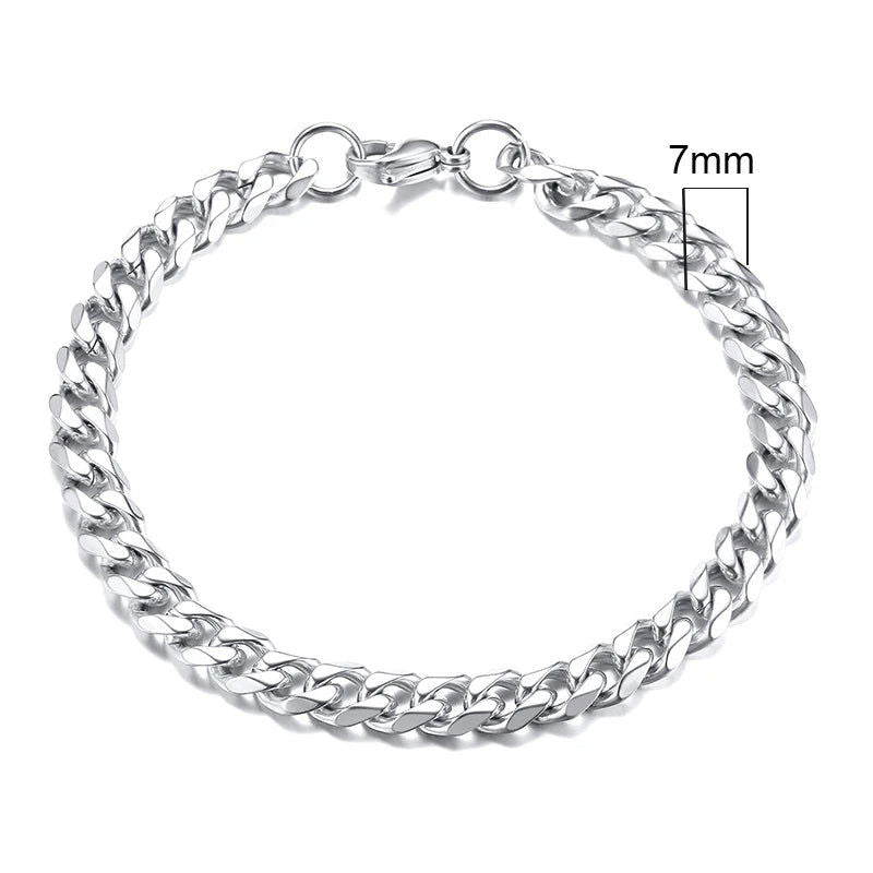 The EMESA HOME Chunky Miami Curb Chain Bracelet is a bold and stylish accessory designed for those who appreciate a statement piece of jewelry - Emesa Home