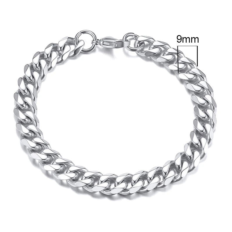 The EMESA HOME Chunky Miami Curb Chain Bracelet is a bold and stylish accessory designed for those who appreciate a statement piece of jewelry - Emesa Home