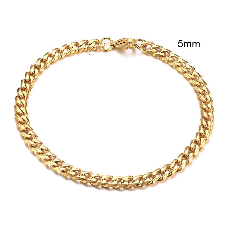 The EMESA HOME Chunky Miami Curb Chain Bracelet is a bold and stylish accessory designed for those who appreciate a statement piece of jewelry - Emesa Home