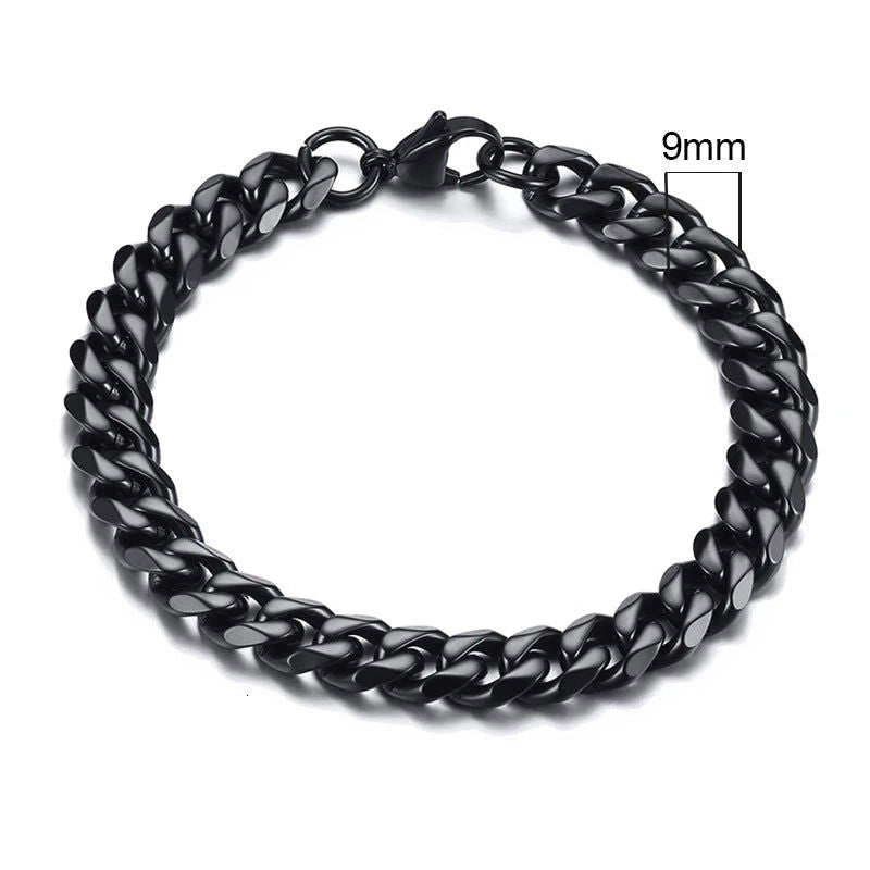 The EMESA HOME Chunky Miami Curb Chain Bracelet is a bold and stylish accessory designed for those who appreciate a statement piece of jewelry - Emesa Home