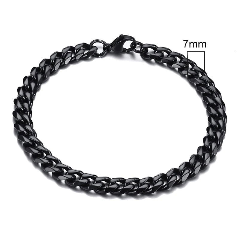 The EMESA HOME Chunky Miami Curb Chain Bracelet is a bold and stylish accessory designed for those who appreciate a statement piece of jewelry - Emesa Home