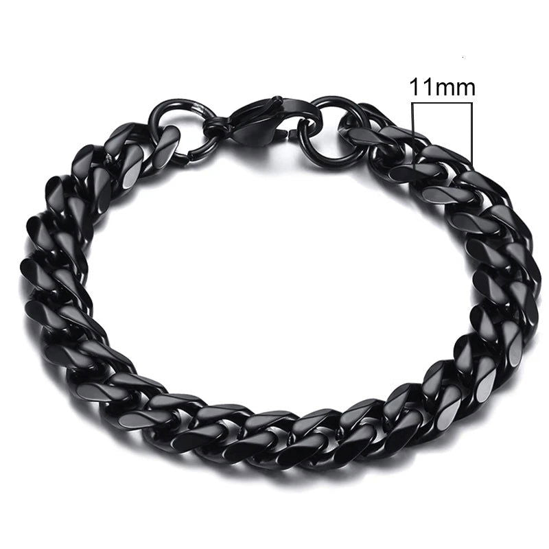 The EMESA HOME Chunky Miami Curb Chain Bracelet is a bold and stylish accessory designed for those who appreciate a statement piece of jewelry - Emesa Home