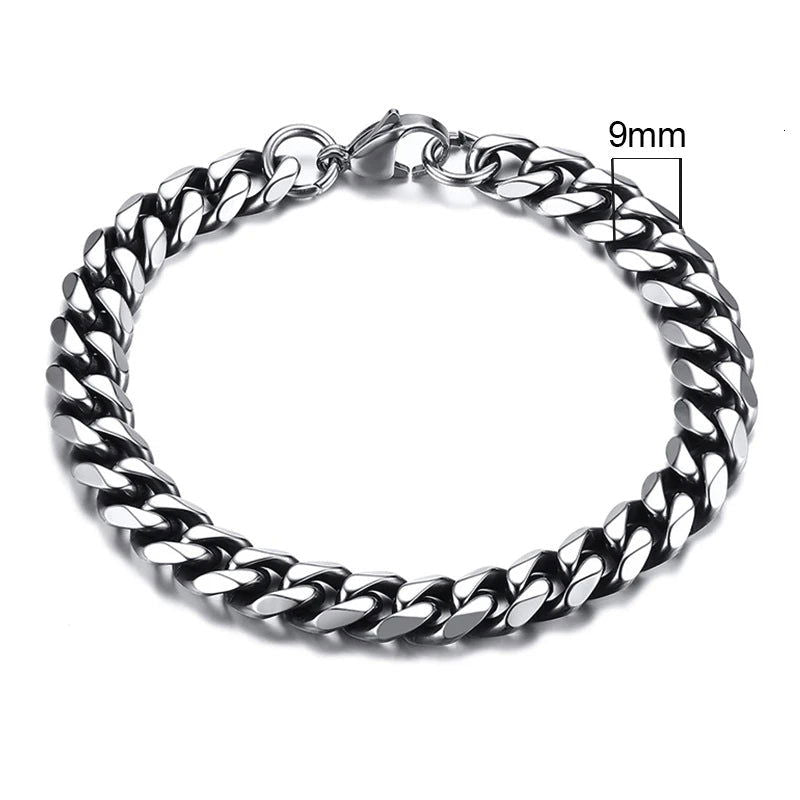 The EMESA HOME Chunky Miami Curb Chain Bracelet is a bold and stylish accessory designed for those who appreciate a statement piece of jewelry - Emesa Home