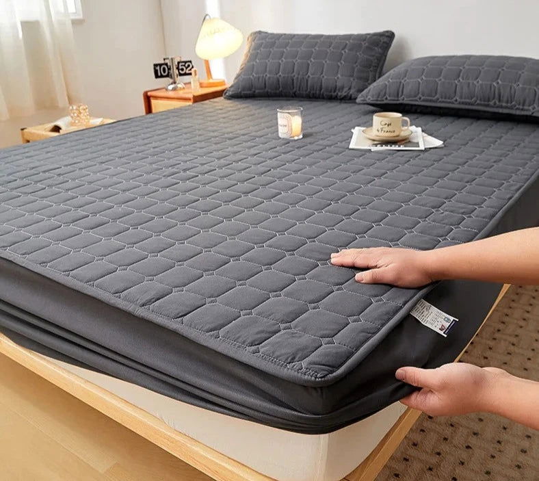 The EMESA HOME Thicken Mattress Pad Protector is a high-quality bed cover designed to provide enhanced comfort and protection for various mattress types - Emesa Home