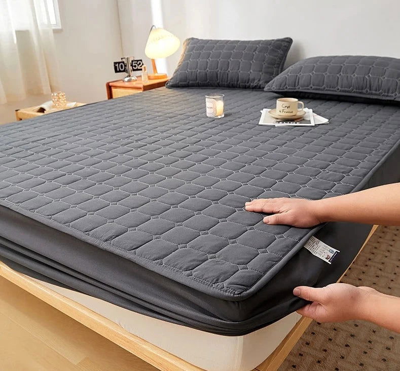 The EMESA HOME Thicken Mattress Pad Protector is a high-quality bed cover designed to provide enhanced comfort and protection for various mattress types - Emesa Home