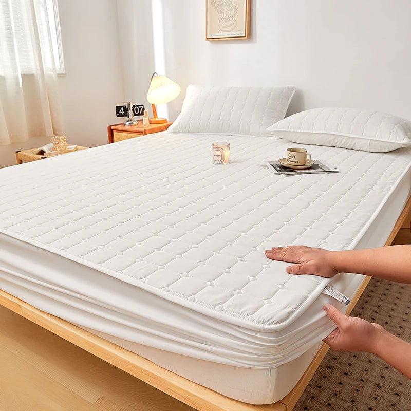 The EMESA HOME Thicken Mattress Pad Protector is a high-quality bed cover designed to provide enhanced comfort and protection for various mattress types - Emesa Home