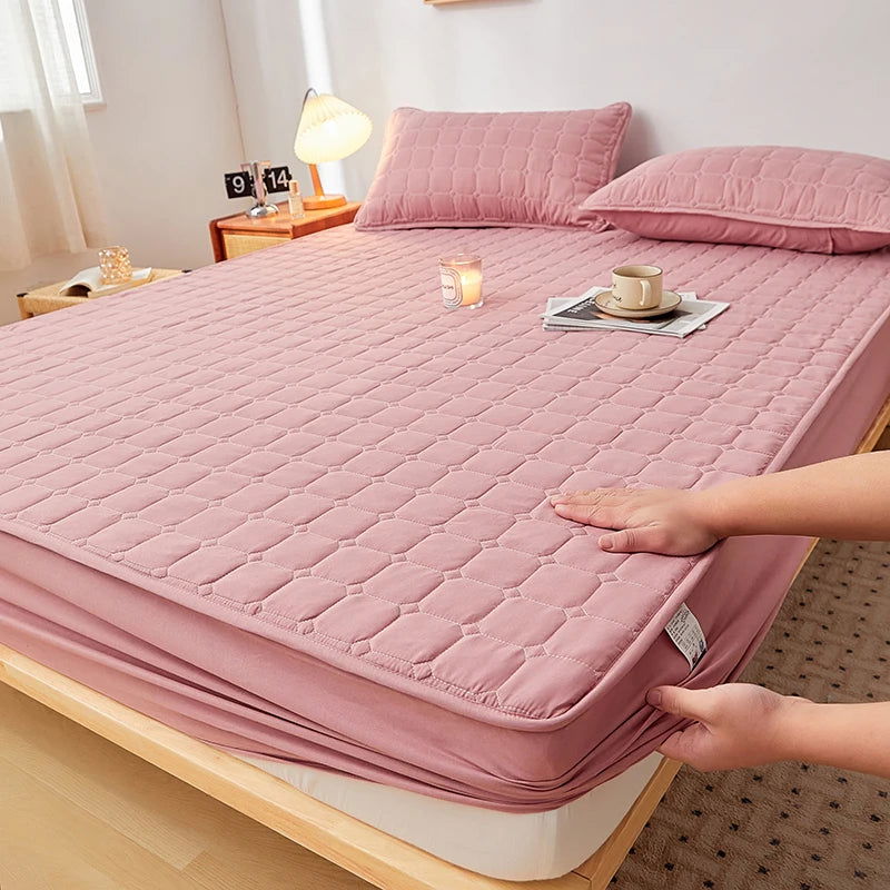 The EMESA HOME Thicken Mattress Pad Protector is a high-quality bed cover designed to provide enhanced comfort and protection for various mattress types - Emesa Home